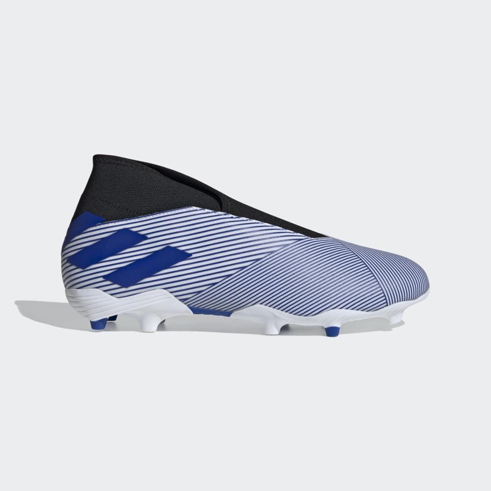 Ghete Fotbal Adidas Nemeziz 19.3 Firm Ground Barbati Romania - Albi/Albastru Regal/Negrii EG7248